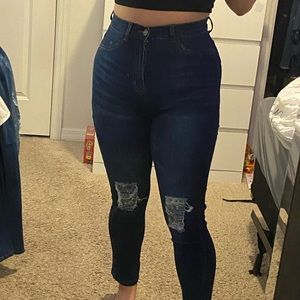 FashionNova DarkWash HighRise SkinnyJeans.